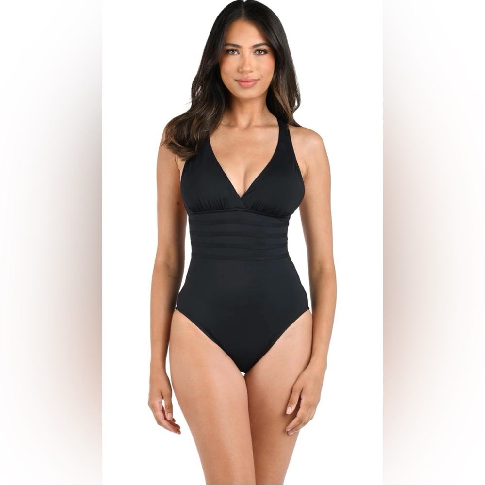 La Blanca Women's Island Goddess Multi-Strap Cross Back One Piece Swimsuit